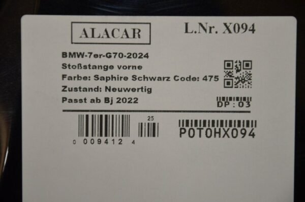 BMW 7er G70 M-paket Stoßstange Bumper vorne 5A45BF8 X094