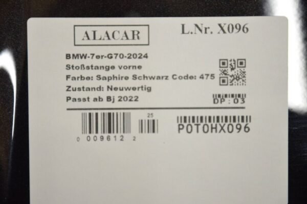 BMW 7er G70 M-paket Stoßstange Bumper vorne 5A45BF8 X096