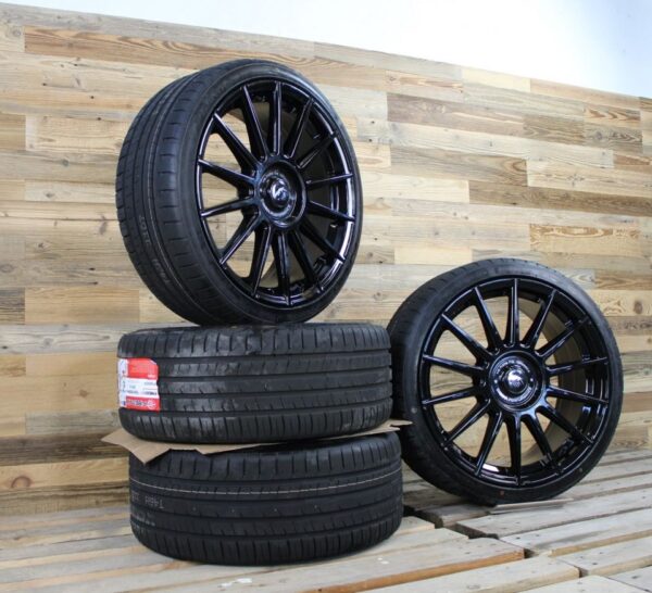 DM09 19 Zoll HANKOOK Sommerräder für BMW 5er 3er GT X3 6er i4 i5 F10 F11 G30 G31 G60 G61 5L 5K F34 F06 F07 F12 F13 e83 x83 M Felgen Reifen Räder schwarz Performance 3er...