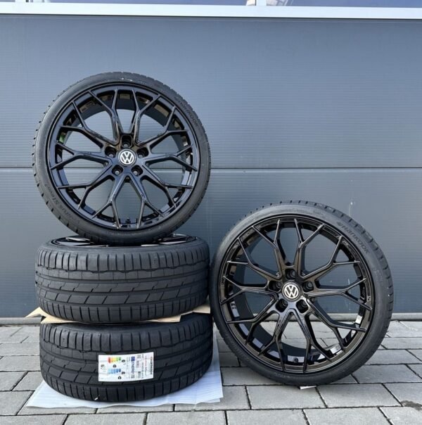 FF Wheels FF01 19 Zoll Sommerräder für VW Golf 5 6 7 8 GTI GTD GTE Passat Scirocco EOS Jetta CC eGolf Audi A3 S3 A4 B6 B7 8P 8V GY Felgen Reifen Räder schwarz Performance...