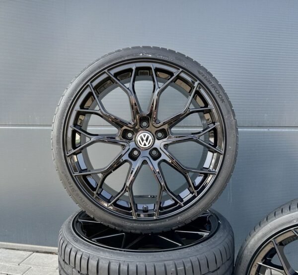 FF Wheels FF01 19 Zoll Sommerräder für VW Golf 5 6 7 8 GTI GTD GTE Passat Scirocco EOS Jetta CC eGolf Audi A3 S3 A4 B6 B7 8P 8V GY Felgen Reifen Räder schwarz Performance...