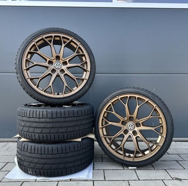 FF Wheels FF01 19 Zoll Sommerräder für VW Golf 5 6 7 8 GTI GTD GTE Passat Scirocco EOS Jetta CC eGolf Audi A3 S3 A4 B6 B7 8P 8V GY Felgen Reifen Räder schwarz Performance...
