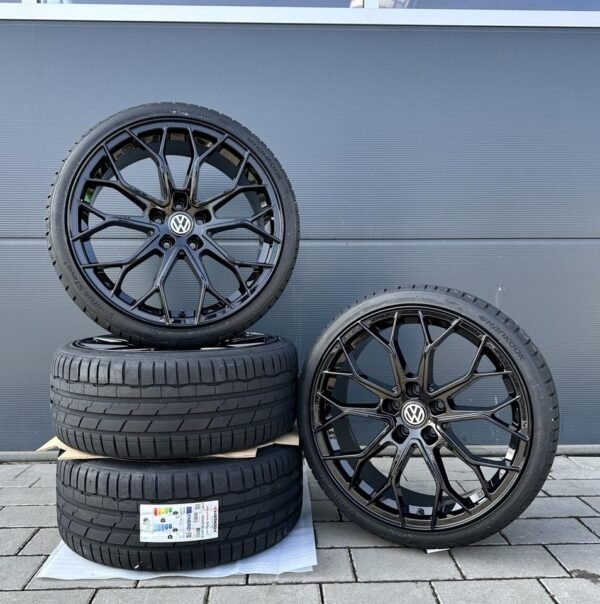 FF Wheels FF01 19 Zoll Sommerräder für VW Golf 5 6 7 8 GTI GTD GTE Passat Scirocco EOS Jetta CC eGolf Audi A3 S3 A4 B6 B7 8P 8V GY Felgen Reifen Räder schwarz Performance...