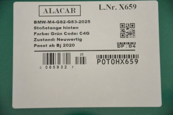 Original BMW M4 G82 G83 Stoßstange Bumper hinten 8074696 X659