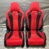 2017-2021 FK8 Honda Civic Type R Front Bucket Seats / Red Suede / Pair / TR105